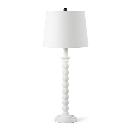 White wood coastal lamp